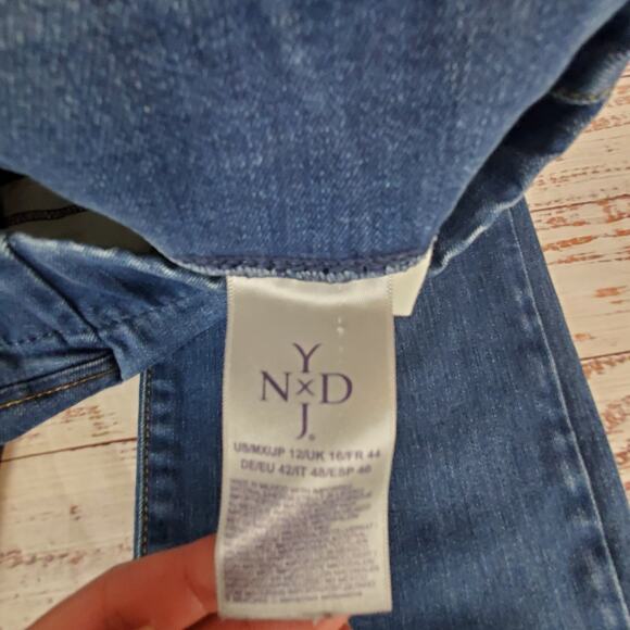 NYDJ Alina Pull on Ankle Jeans Stretch Straight Lift Tuck Comfy Pants Size 12 - Picture 8 of 13